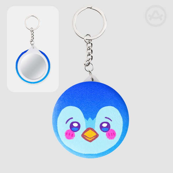 Piplup Plush Badge Mirror Keychain