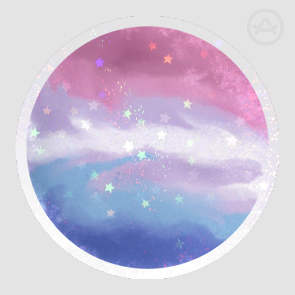 Bigender Planet Sticker