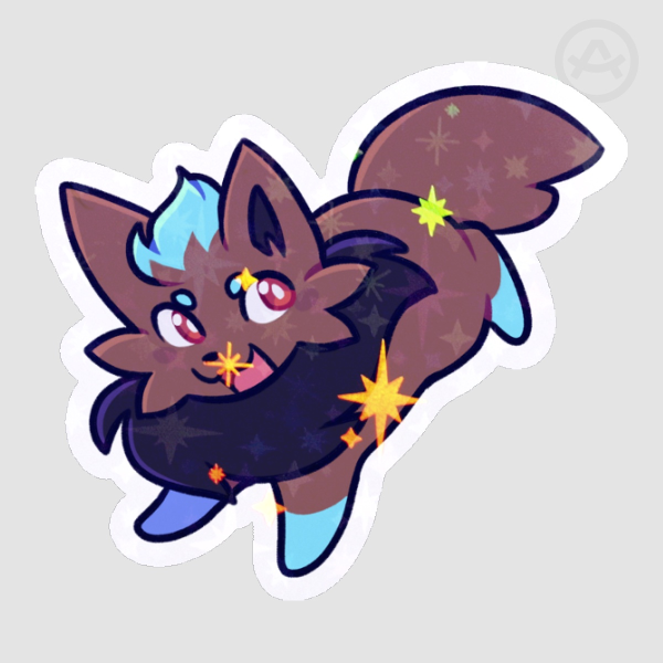 Sparkly Shiny Zorua Die Cut Sticker