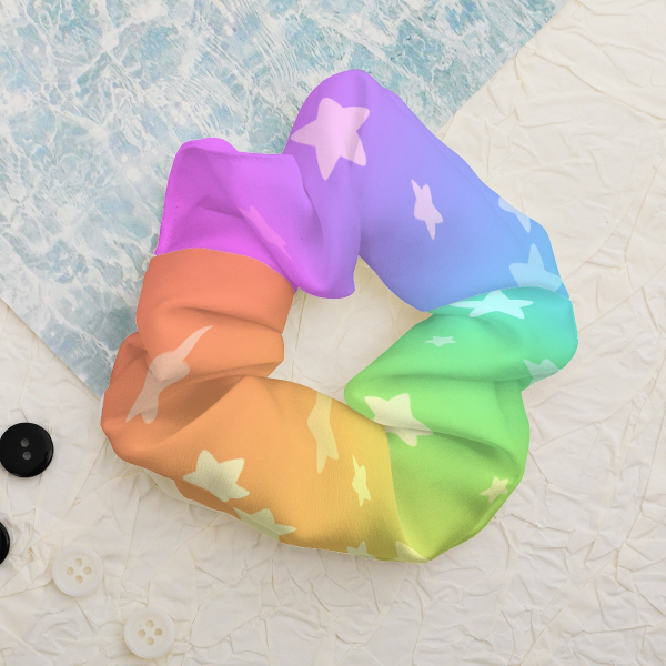 Pastel Rainbow Scrunchie