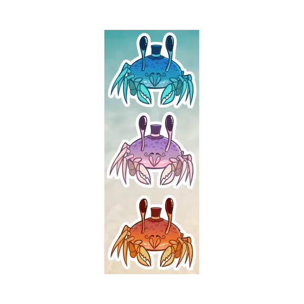 Gentleman Crab Trio: Sticker Sheet