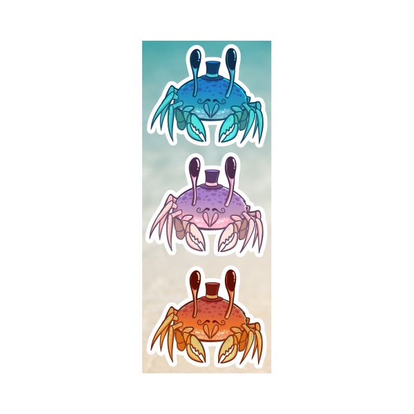 Gentleman Crab Trio: Sticker Sheet