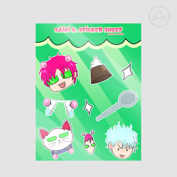 Saiki K. Sticker Sheet⭐