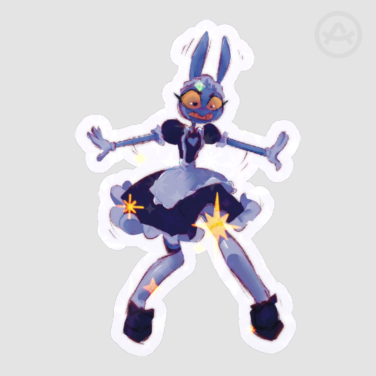 Jax Maid dress Die Cut Stickers 02