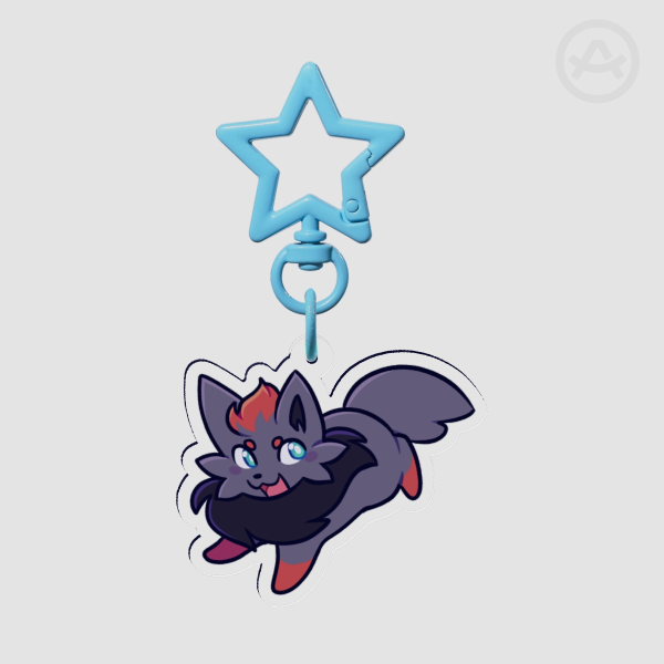 Zorua Double-Sided Clear Acrylic Keychain