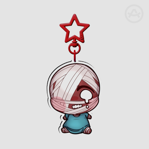 Post-Crash Curly Acrylic Keychain