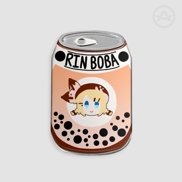 Rin Boba Can Shape Metal Badge