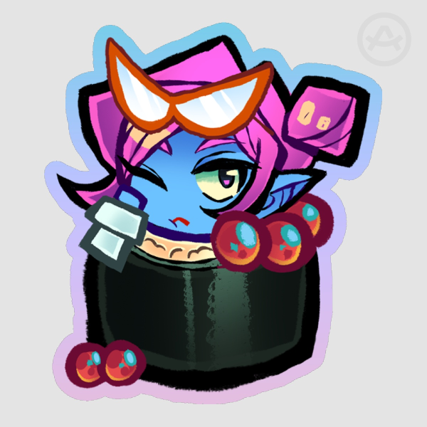 Nastasia Colored Edge Die Cut Sticker