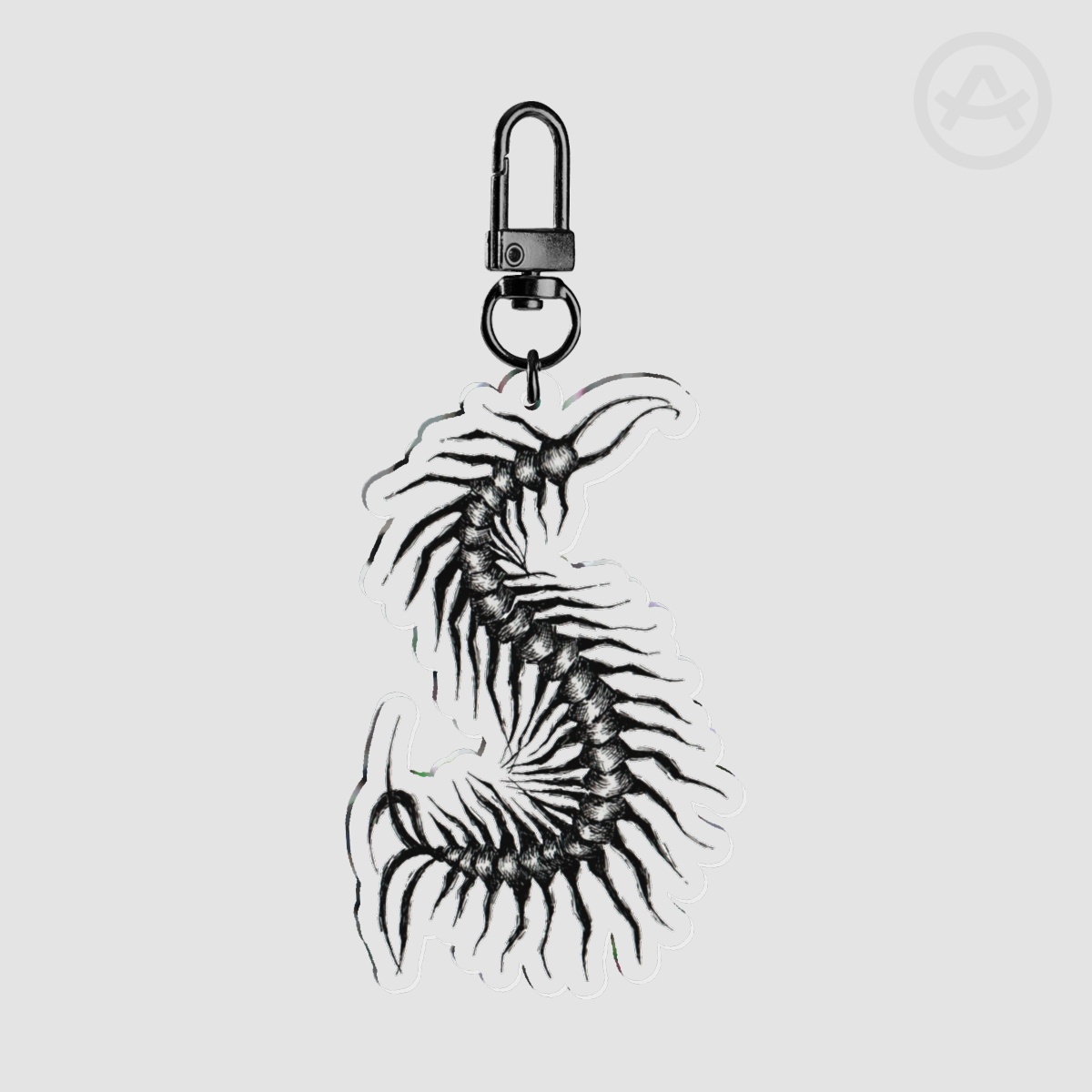 Centipide Clear Acrylic Keychains
