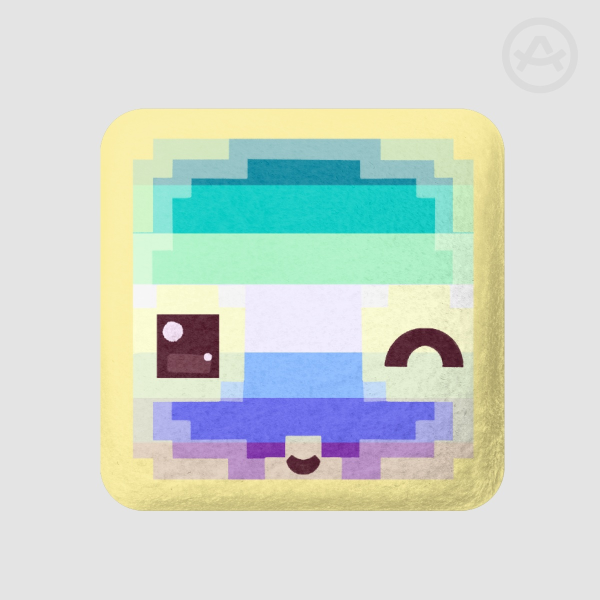 gay men/mlm sulfur cube plush badge