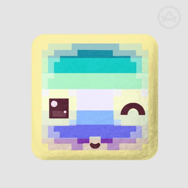 gay men/mlm sulfur cube plush badge