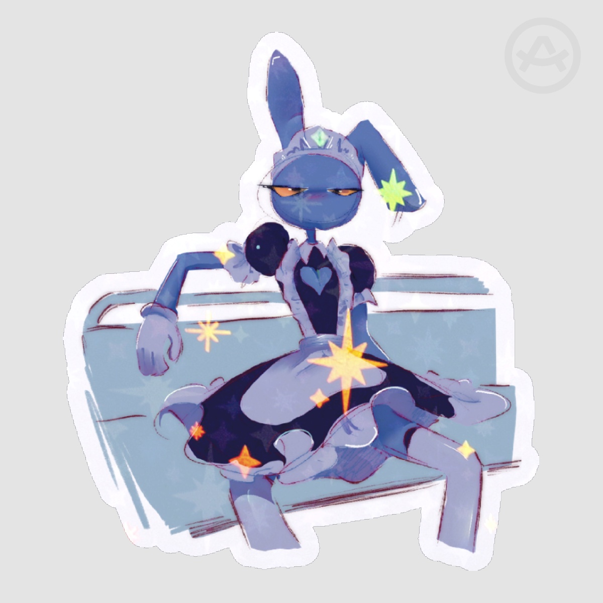 Jax Maid dress Die Cut Stickers 05