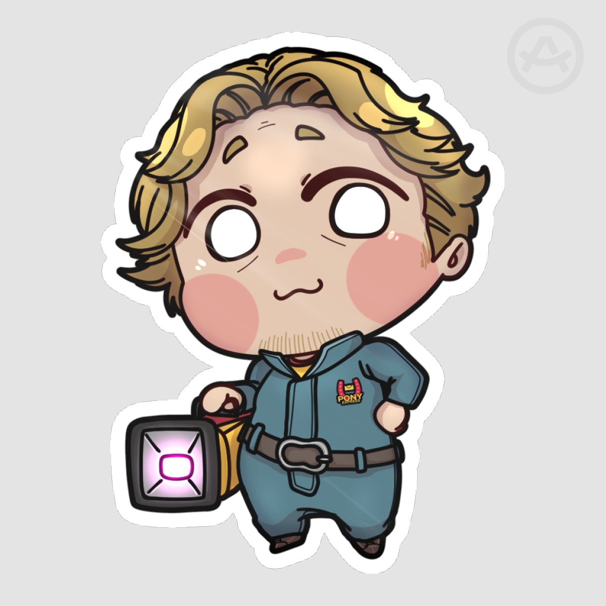 Curly Die Cut Sticker