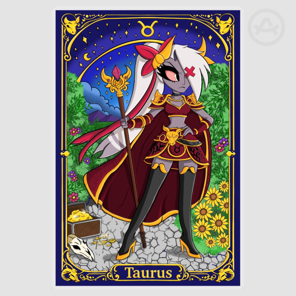 Vaggi Taurus Tarot Card Sticker