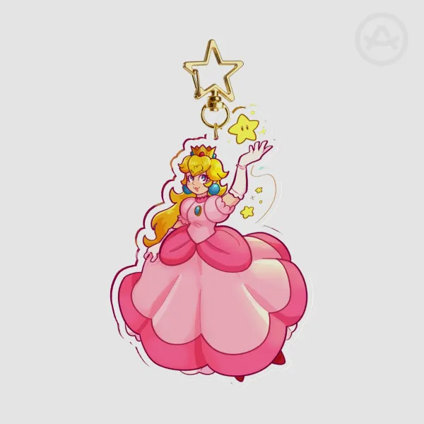 Peach Keychain