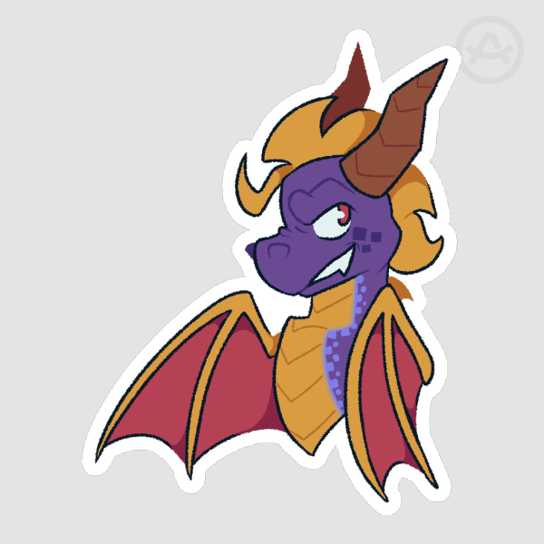 Spyro Bust (Sticker)