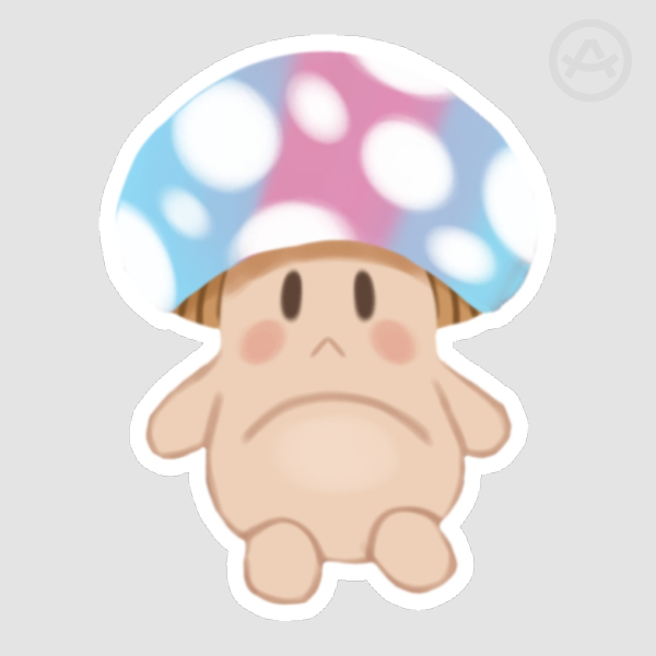 Transgender PrideShroom Sticker