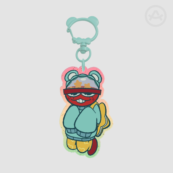 Gigi Wish Bear Glitter Keychain