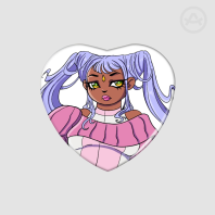 Briolette Heart Shape Holographic Badges