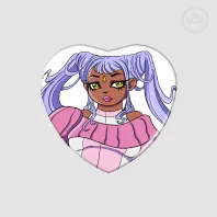 Briolette Heart Shape Holographic Badges