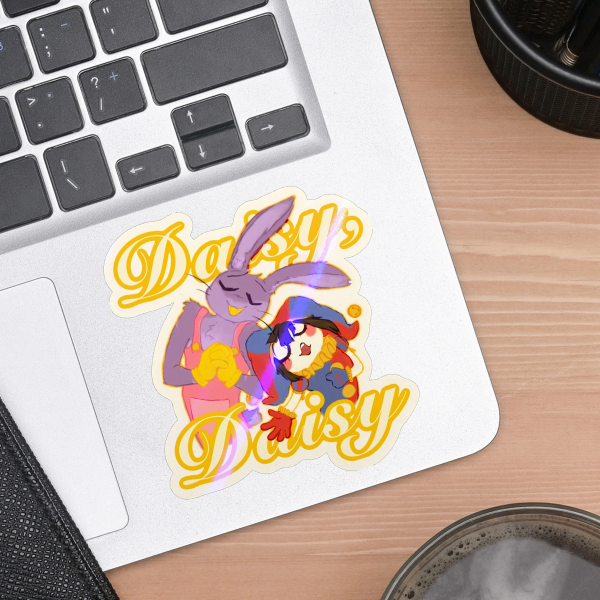 Funny bunny Daisy Bell Sticker