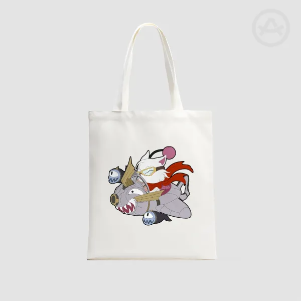 Air Force Moogle Vertical Part-print Canvas Tote Bags