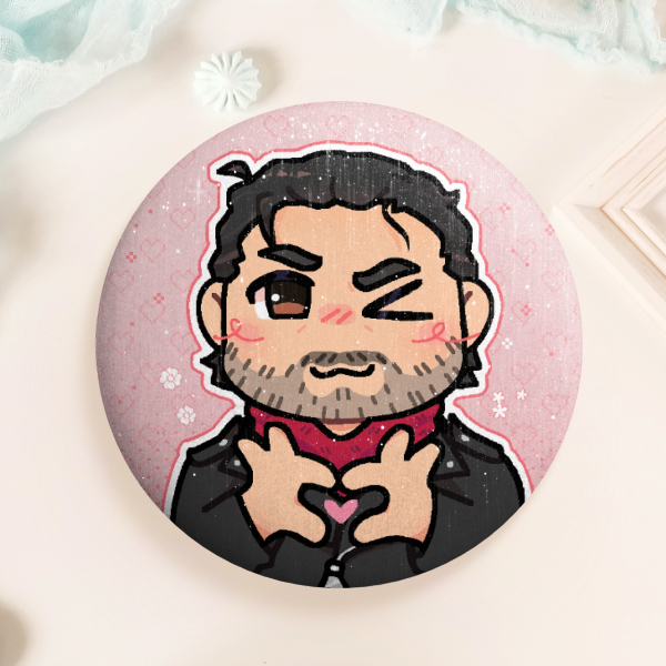 Negan Button/Pin (TWD) (Brushed pearl effect)