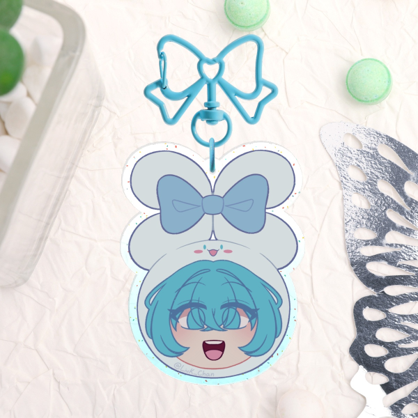 Hatsune Miku x Cinnamoroll Glitter Acrylic Keychains