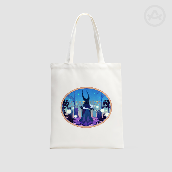 Hollow Knight - City of Tears - Vertical Part-print Canvas Tote Bags - 13.7″x15.7″(35x40cm)