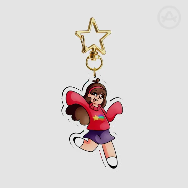 Mabel double sided keychain