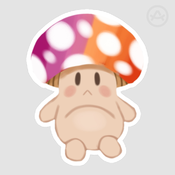 Lesbian PrideShroom Sticker