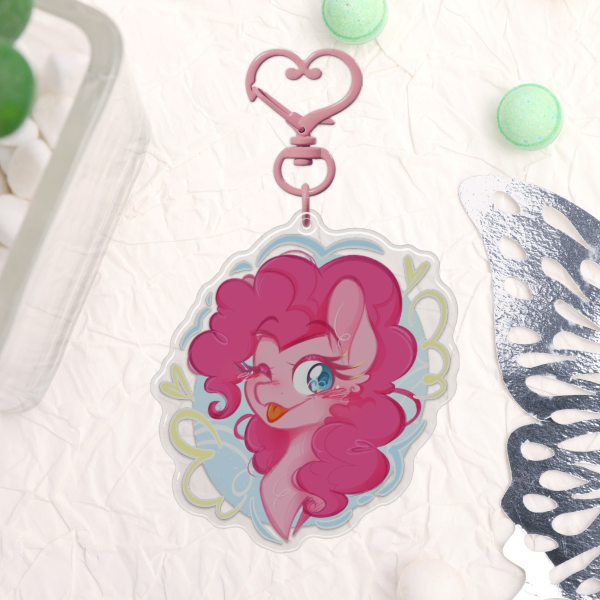 Pinkie Pie Epoxy  Acrylic Keychains