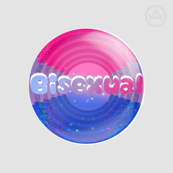 Bisexual Shimmer Round Badges (Button Pins)