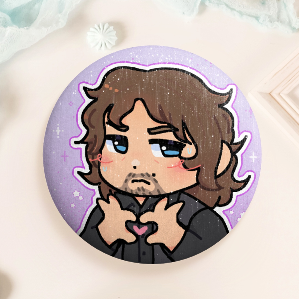 Daryl Button/Pin (TWD) (Brushed pearl effect)