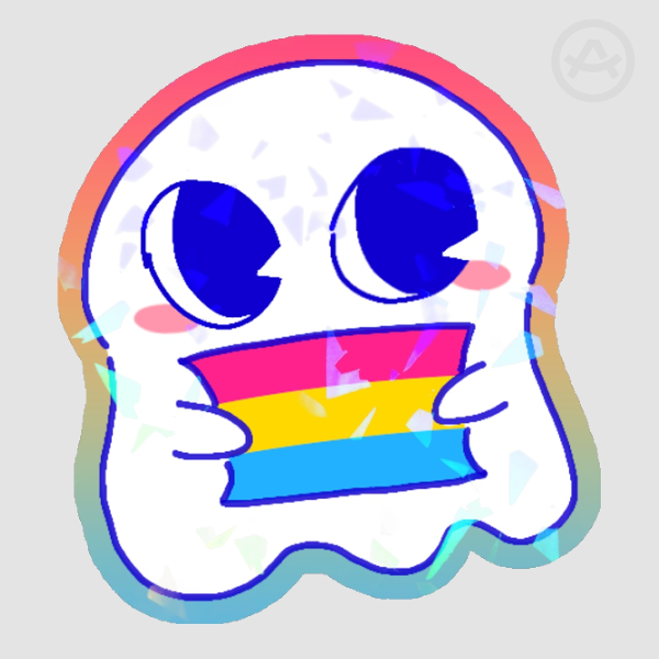Pansexual ghost sticker