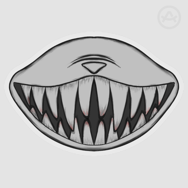 Monster Mouth Vinyl Die Cut Stickers