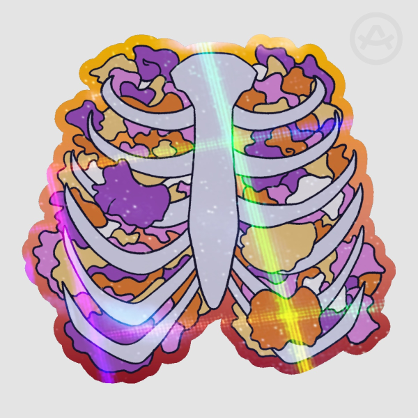Lesbian Ribs Sticker