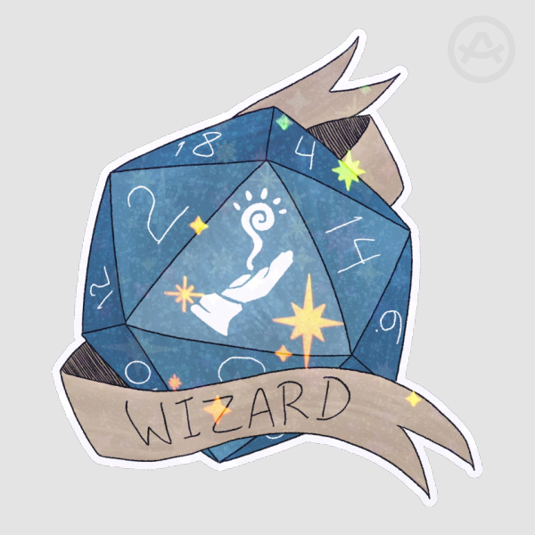 [ DND ] Wizard Dice Sticker