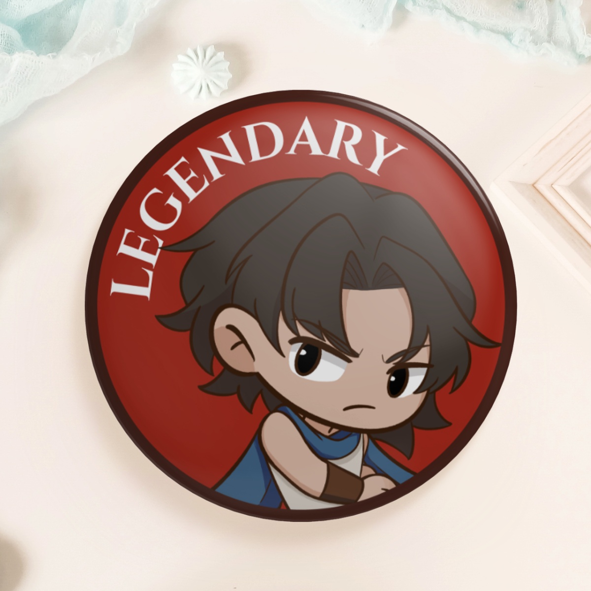 Epic the Musical Pin Button 44 mm - Legendary Telemachus Red