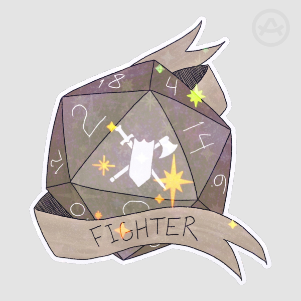 [ DND ] Fighter Dice Sticker