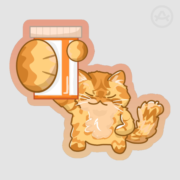 Medication Cat Sticker