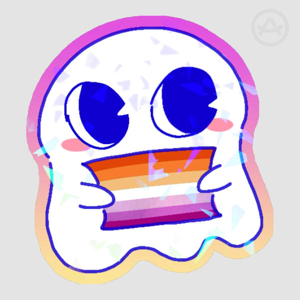 Lesbian ghost sticker