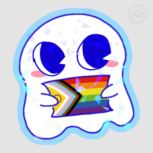 LGBTQ+ ghost sticker