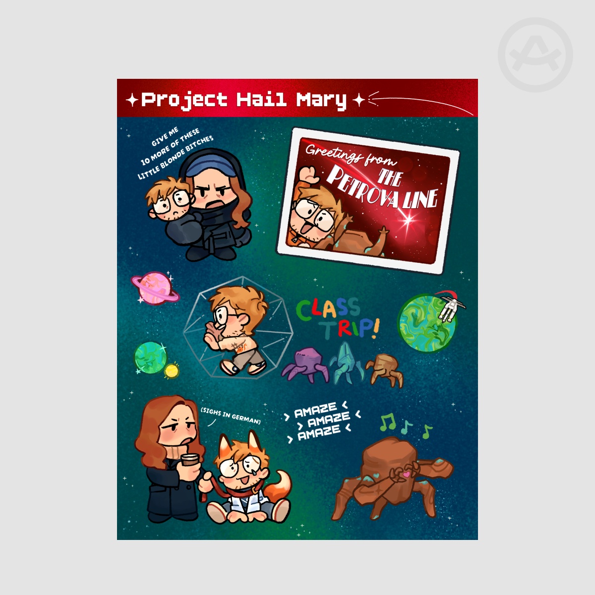 Project Hail Mary - Matte Sticker Sheet