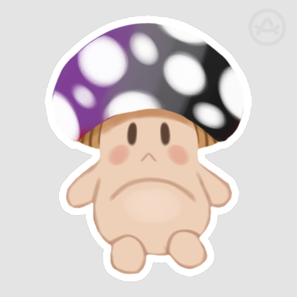 Asexual PrideShroom Sticker