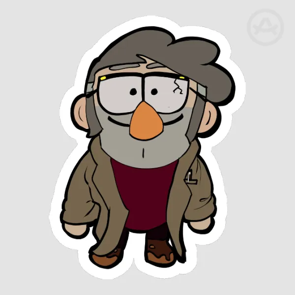 Stanford plush Cut Sticker