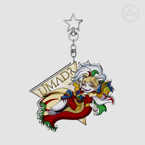 UMAD? Chibi Kefka Clear Acrylic Keychains