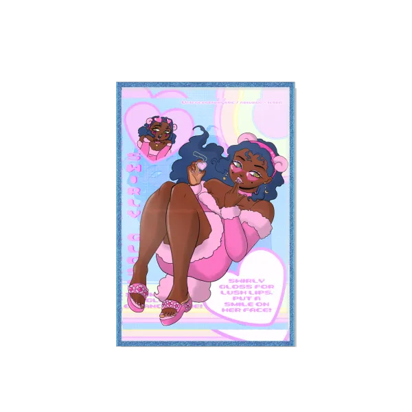 Swirled lipgloss Clear Acrylic Art Boards - 3.93"x5.9"(100x150mm), Blue