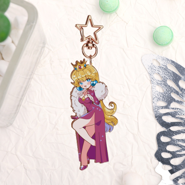 Princess Peach Acrylic Keychains