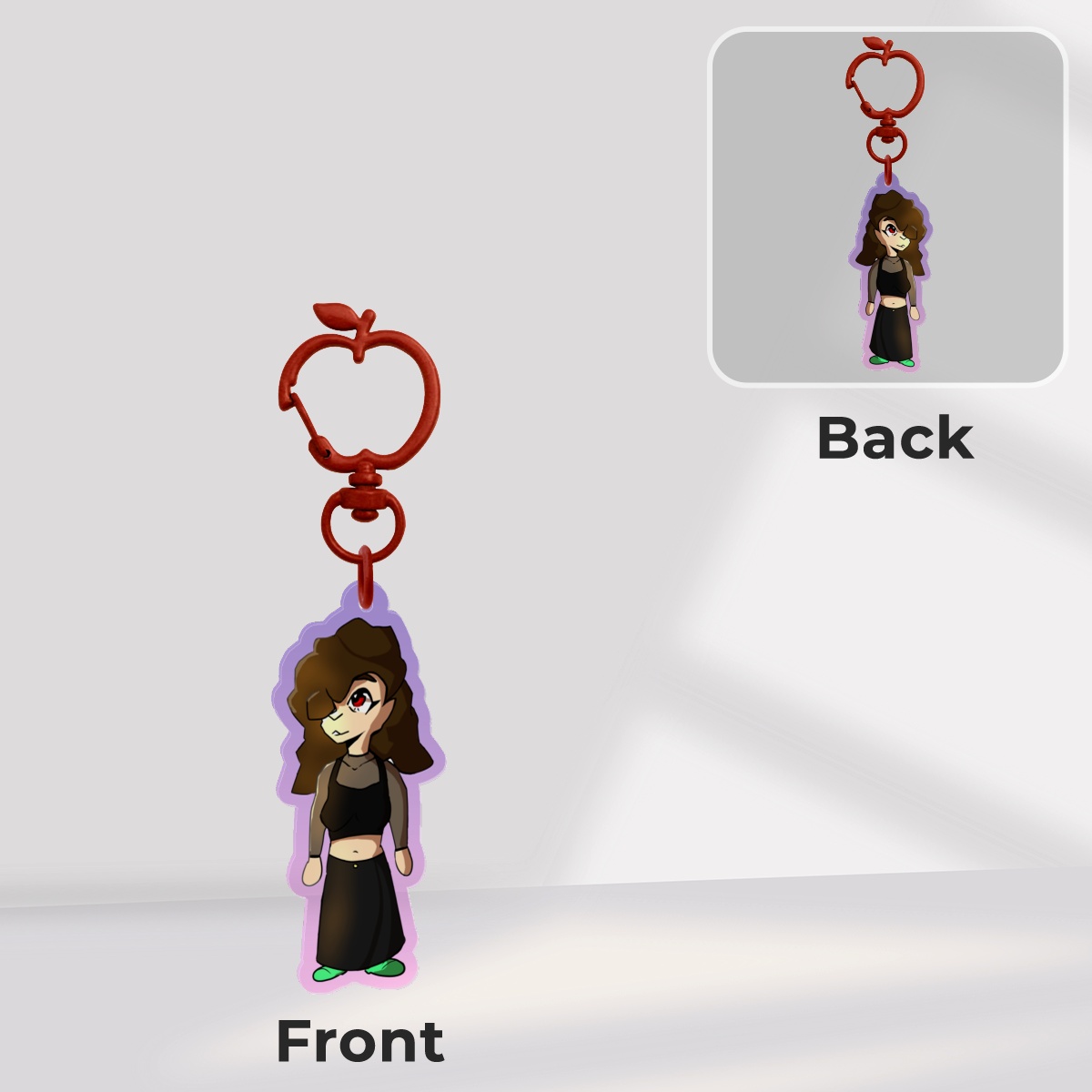 Pad (Mii OC) Kyaradachi Life Collab Colored Edge Acrylic Keychains